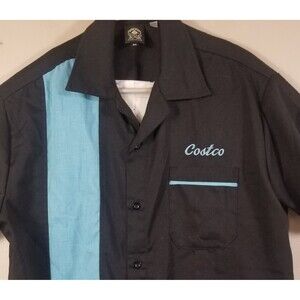 VTG Daddy O's Bowling Button Up Shirt Mens Medium Costco Logo Retro Rockabilly